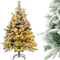 StarTech.com Künstlicher Weihnachtsbaum - LED-Weihnachtsbaum - Warmweiße Beleuchtung - Elektrisch - Realistische Zweige - Grün