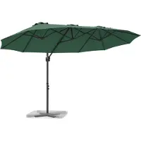 Syfax Sonnenschirm Grün 372 x 198 x 243 cm Polyester und Aluminium