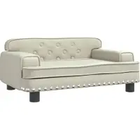 Syfax Hundebett Creme 70x45x30 cm Kunstleder