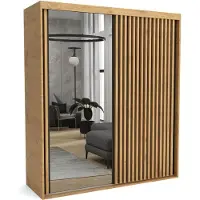 Furnlux Classic FURNLUX Garderobenmatte C Schwarz Und Braun 160cm / Hauptfarbe: Schwarz / Abmessungen: 160 x 60 x 205 cm