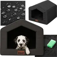 PillowPrim Hundehütte für Zuhause R1 – 45x51x30 cm – Weiches Hundebett mit Kissen – Waschbar & Wasserdicht |