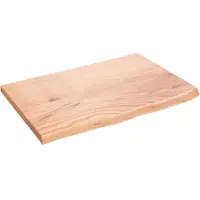 Syfax Waschtischplatte Hellbraun 60x40x2 cm Massivholz Behandelt