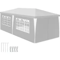 HENGDA Pavillon Garten mit abnehmbaren mit Spiralschläuchen und großen Fenstern Seitenteilen tragbares wasserdichtes Zelt Partyzelt, Gartenpavillon,3 x 3 m / 3 x 6m