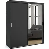 Furnlux Classic FURNLUX Garderobenmatte C Schwarz 160cm / Hauptfarbe: Schwarz / Abmessungen: 160 x 60 x 205 cm