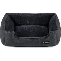 Feandrea Hundebett, abnehmbarer Bezug, 70 x 55 x 21 cm, dunkelgrau