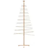 vidaXL "SALE 2026"Künstliche Weihnachtsbäume - Braun Weihnachtsbaum Holz zum Schmücken 210cm Massivholz Kiefer Stabli Möbel8205623