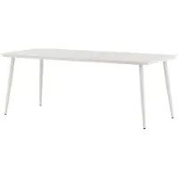 Furnlux Classic FURNLUX Esstisch Für Draussen Lina Beige 90cm / Hauptfarbe: Beige / Abmessungen: 90 x 200 x 75 cm