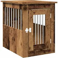 Syfax Hundekäfig im Möbelstil Altholz-Optik 45x62x59 cm Holzwerkstoff