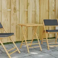 Prolenta Maison Exclusive - Gartentisch Klappbar 55x55x75 cm Bambus
