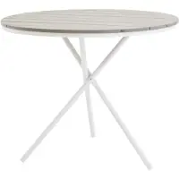 Furnlux Classic FURNLUX Esstisch Für Den Aussenbereich Parma Grau Und Weiss 90cm / Hauptfarbe: Grau / Abmessungen: 90 x 90 x 74 cm