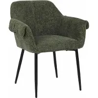 HOME DELUXE Esszimmerstuhl CHENO – Grün, Chenille (4er Set) | Bequemer Polsterstuhl im modernen Design für Esszimmer & Küche