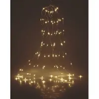 Spetebo Draht Lichterkette - warm weiß / 160 LED - Deko Weihnachts Leuchtdraht Batterie betrieben