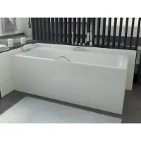 Badland Badewanne Rechteck Talia 120x70 mit Acrylschürze, Füßen und Ablaufgarnitur GRATIS