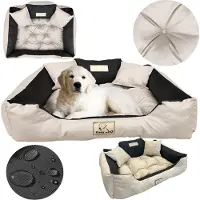 AIO Factory Großes Hundebett Katzenbett 130X105 Cm Namensraum Hundekissen Hundesofa Hundekorb Hundecouch Sofa Xxl 130X105 Cm Beige