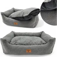 Odol-Plusz Hundebett Waschbar Hundekissen flauschig 95x75 Hundesofa, erhöhte Ränder