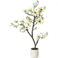 StarTech.com Künstlicher Magnolienbaum - Bonsai-Stil - Höhe 150 cm - PE-Kunststoff - Für Außenbereich - Standmodell - Tief saphirblau