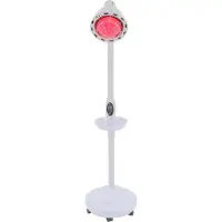 StarTech.com Infrarot Wärmelampe - Physiotherapie Standlampe - EU-Stecker 220 V - Fernbedienung & Tasten - 360° Lampenkopf - Timer 5–60 Min - Höhe 125–160 cm - Weiß