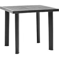 Syfax Gartentisch Anthrazit 80x75x72 cm Kunststoff