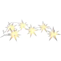 Spetebo 3D Stern Lichterkette mit 6 LED - 150 cm - Garten Weihnachten Deko Beleuchtung für Außen
