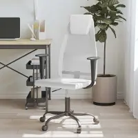 vidaXL "im " Bürostuhl Höhenverstellbar Weiß Netzstoff und Kunstleder - Bürostühle CC16138
