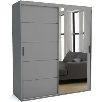 Furnlux Classic FURNLUX Garderobenmatte A Grau 180cm / Hauptfarbe: Grau / Abmessungen: 180 x 60 x 205 cm