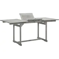 Syfax Garten-Esstisch (120-170)x80x75 cm Massivholz Akazie