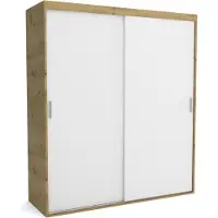 Furnlux Classic FURNLUX Garderobenmatte A Weiss Und Braun 140cm / Hauptfarbe: Weiß / Abmessungen: 140 x 60 x 205 cm