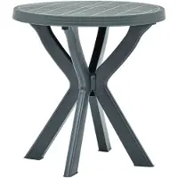 vidaXL Möbel Bistrotisch Grün Ø70 cm Kunststoff - Gartentische &2534