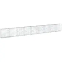 vidaXL Gabione mit Deckel 900x50x100 cm Verzinktes Eisen