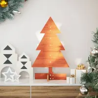 Prolenta Maison Exclusive - Weihnachtsbaum zum Schmücken Wachsbraun 60 cm Massivholz Kiefer