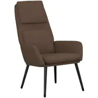 Syfax Relaxsessel Stoff Braun 70x77x98 cm (B x T x H) dick gepolstert Metallrahmen Armlehnen