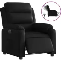 Syfax Relaxsessel Elektrisch Schwarz Kunstleder