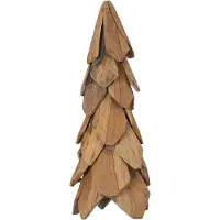 Syfax Weihnachtsbaum mit Ständer Braun 51 cm Massivholz Teak