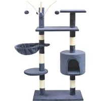 Syfax Katzen-Kratzbaum 125 cm Dunkelblau