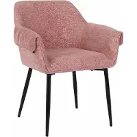 HOME DELUXE Esszimmerstuhl CHENO – Rosa, Chenille (7er Set) | Bequemer Polsterstuhl im modernen Design für Esszimmer & Küche
