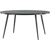 Furnlux Classic FURNLUX Outdoor Esstisch Break Schwarz 150cm / Hauptfarbe: Schwarz / Abmessungen: 150 x 150 x 74 cm