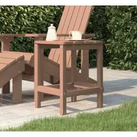 Prolenta Maison Exclusive - Adirondack-Gartentisch Braun 38x38x46 cm HDPE