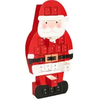 Ed Brubaker Adventskalender zum Befüllen 2026 - Weihnachtsmann mit 24 Türchen für Gutscheine & Süßigkeiten - Weihnachtskalender 46 cm groß aus Pappe Rot