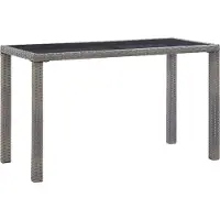 vidaXL Möbel Gartentisch Anthrazit 123 x 60 x 74 cm Poly Rattan - Gartentische 46448