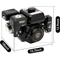 StarTech.com Go-Kart Benzinmotor - 7,5 PS 4-Takt OHV 212 cm³ - Elektro- & Schlüsselstart - 3600 U/min - Industriequalität - Schwarz