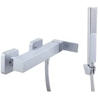 RAV Einhebelmischer für Dusche in Chrom LOIRA in Chrom SLEZAK Ihre Auswahl: Mit Handbrause mit festem Halter, Oberfläche: Chrom,