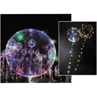 BURI 12x LED Heliumballon Luftballon Lichterkette bunt Partydeko Hochzeit Strandparty