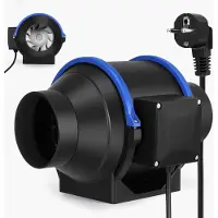 StarTech.com Ventilator - Inline Rohrventilator - 150 mm (15 cm) - Leiser Betrieb - Für Bad/WC - Hoher Luftstrom - Schwarz