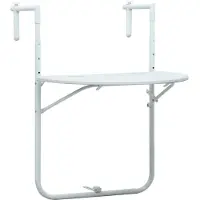 Syfax Balkon-Hängetisch Weiß 60x64x83,5 cm Kunststoff Rattan-Optik
