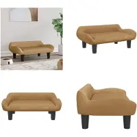 vidaXL Hundebett Braun 70x40x24 cm Samt - Hundebett - Hundebetten - Hundesofa - Haustiersofa