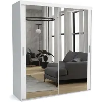 Furnlux Classic FURNLUX Garderobenmatte C Weiss 190cm / Hauptfarbe: Weiß / Abmessungen: 190 x 60 x 205 cm