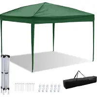 Fiqops Faziango Pavillon 3x3m Faltpavillon Tasche Wasserdicht UV-Schutz 50+ Pop-Up Gartenpavillon Gartenzelt Partyzelt Grün