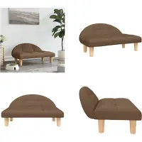 vidaXL Hundebett Braun 70x52x30 cm Stoff - Hundebett - Hundebetten - Hundesofa - Haustiersofa