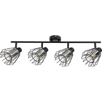 Rabalux 73070 Spots lampen Emerencia E14 4x MAX 40 Metall Glas schwarz