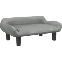 Syfax Hundebett Hellgrau 70x40x24 cm Samt